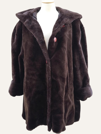 Faux Fur Hooded Coat