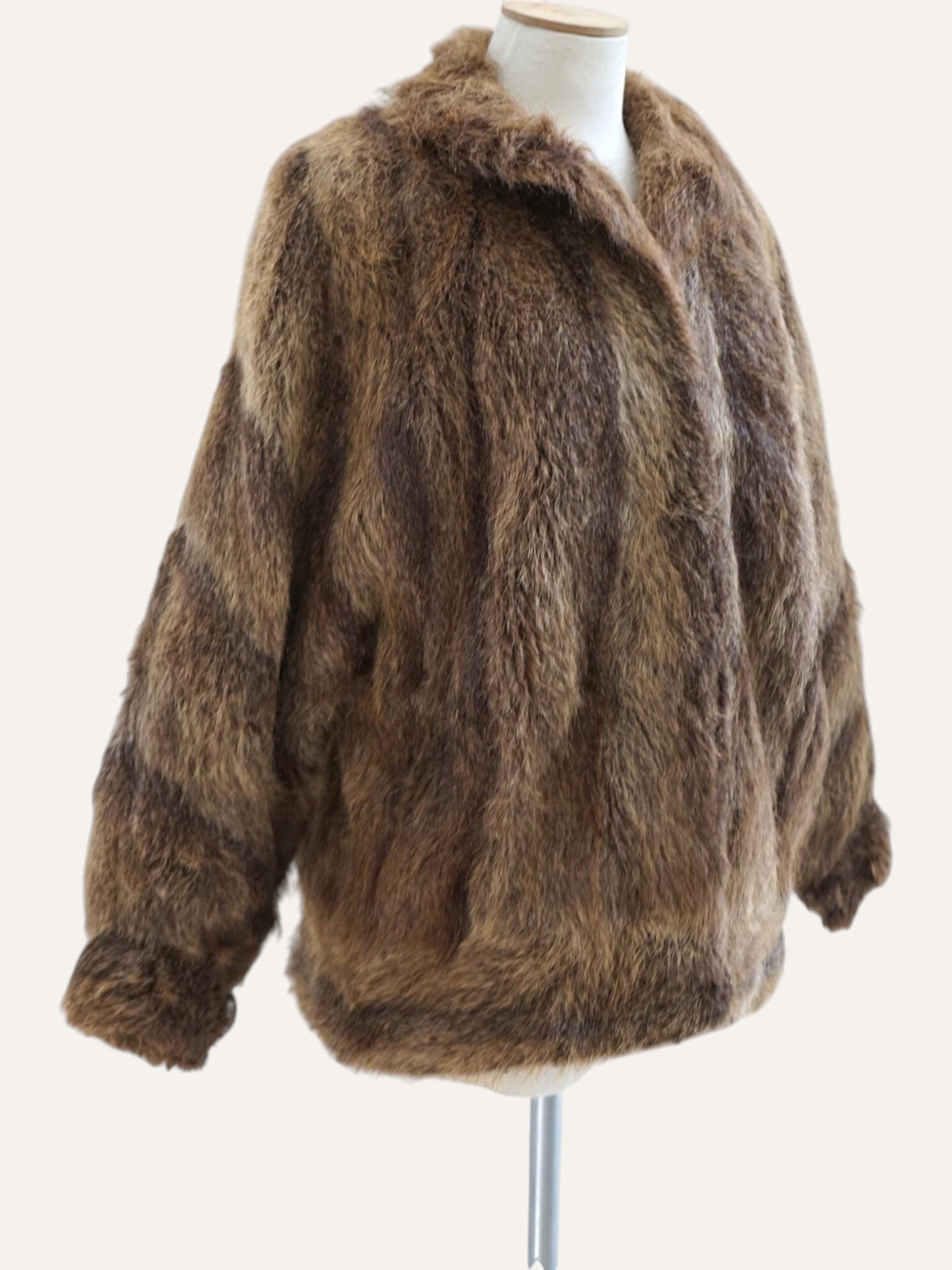 Natural Fur Batwing Jacket