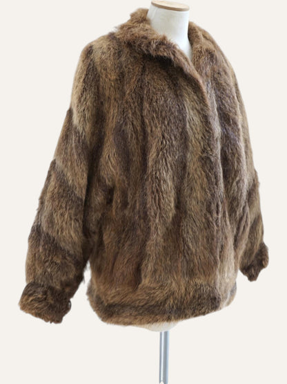 Natural Fur Batwing Jacket