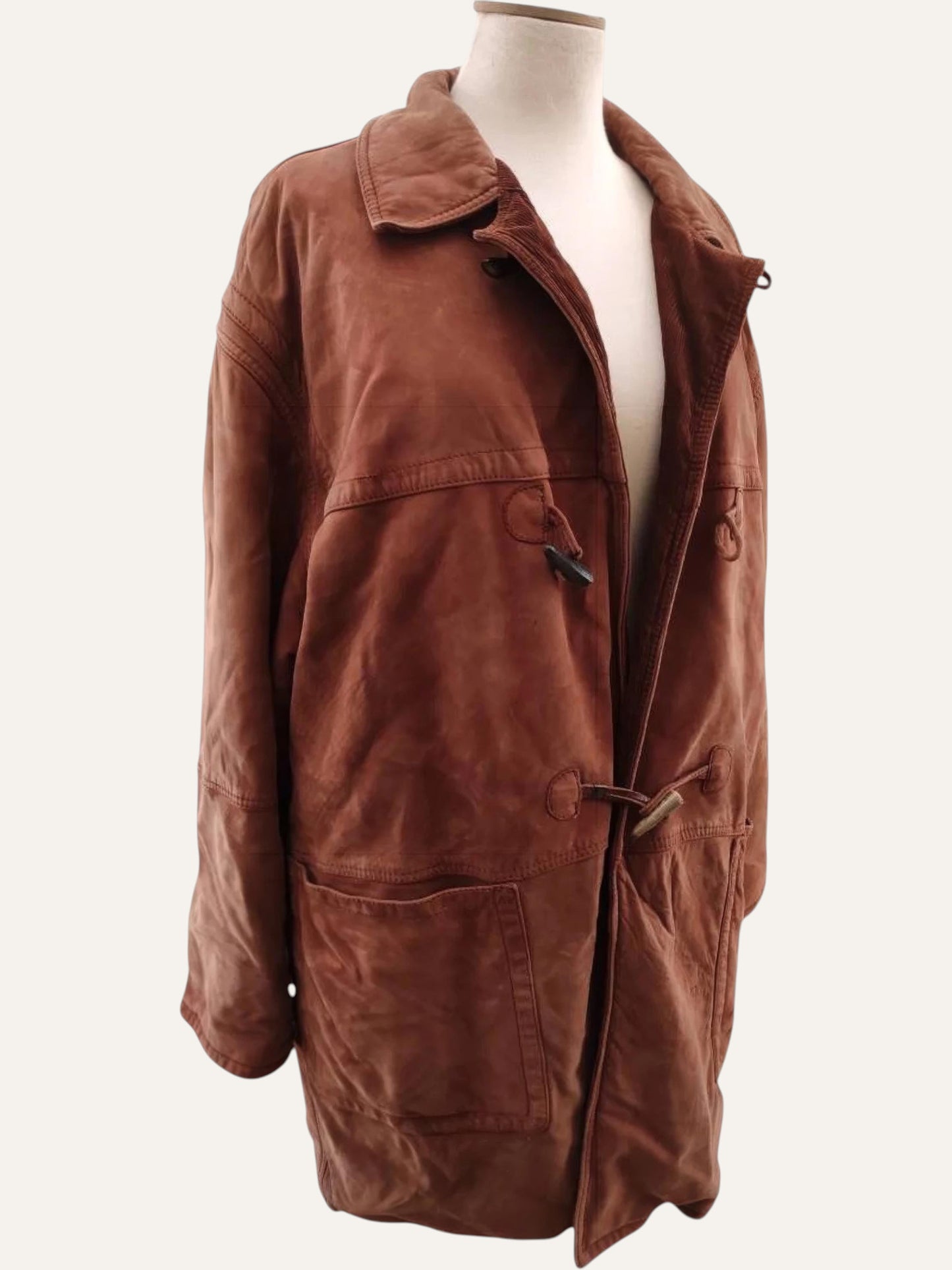 Leather Duffle Coat