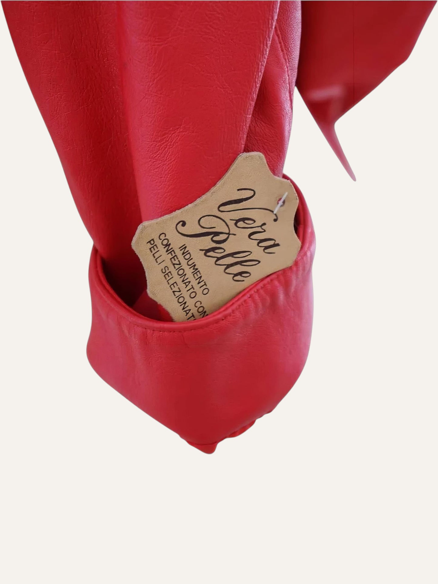 Leonardo Da Vinci Red Leather Coat