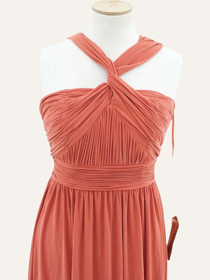 Tangerine Open Back Jersey Dress