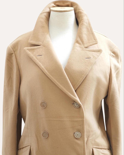Cashmere & Wool Double-Breasted Coat
