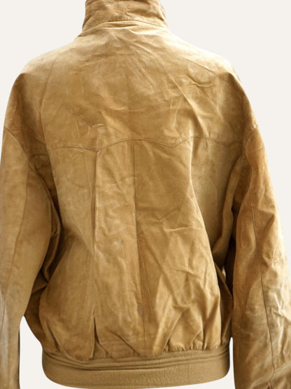 Oversized Suede Leather Bomber