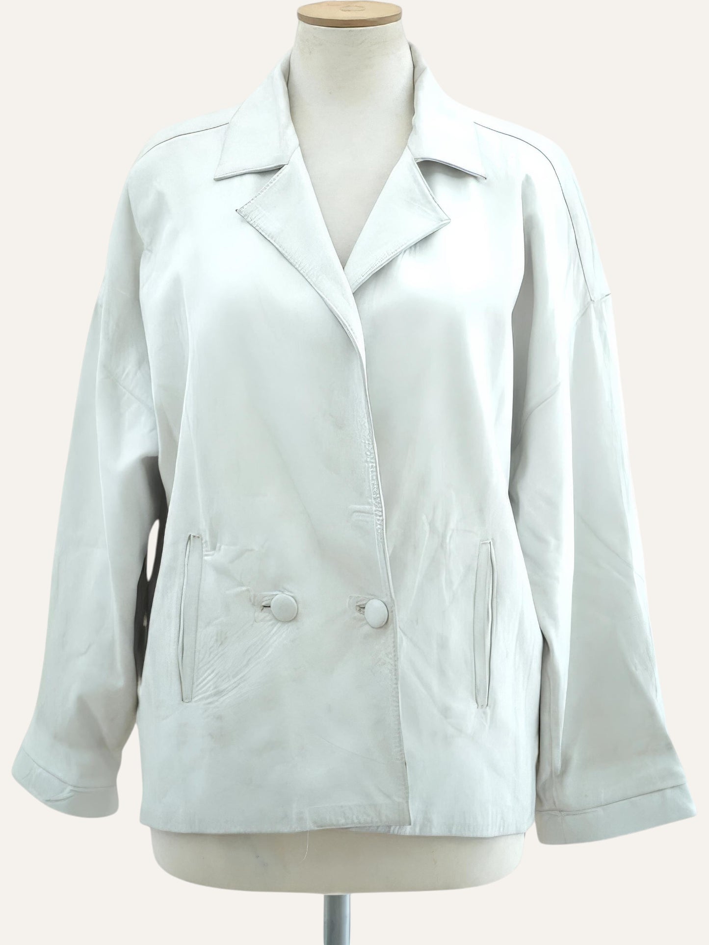 Lamb Nappa Double-Breasted Leather Jacket
