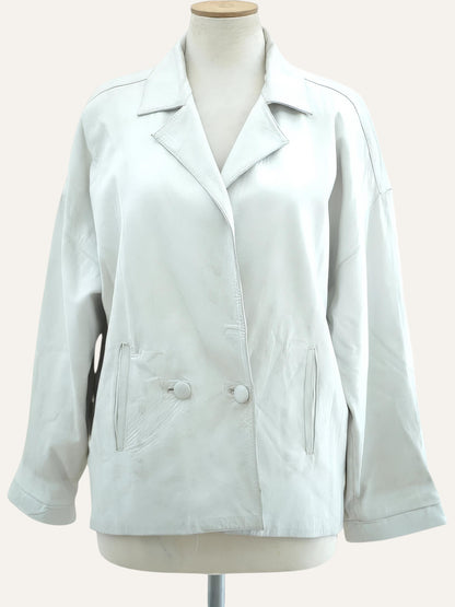 Lamb Nappa Double-Breasted Leather Jacket