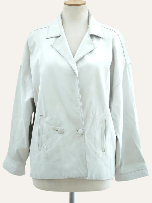 Lamb Nappa Double-Breasted Leather Jacket
