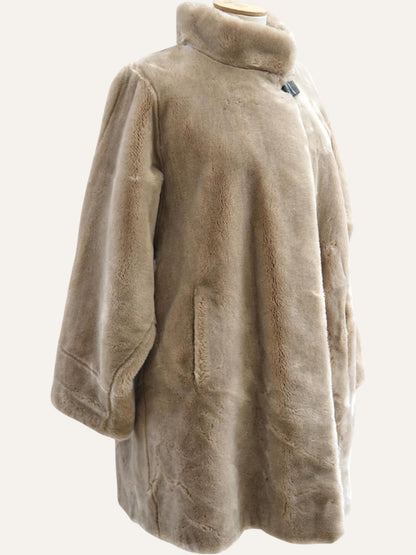 Lucien Daville Paris Sheared Fur Oversized Coat