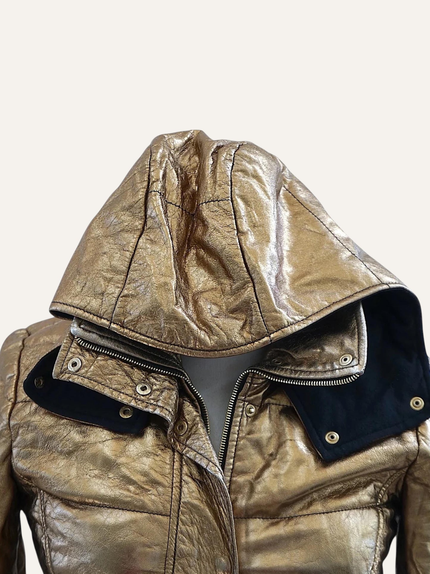 Giorgio Brato Gold Leather Bomber