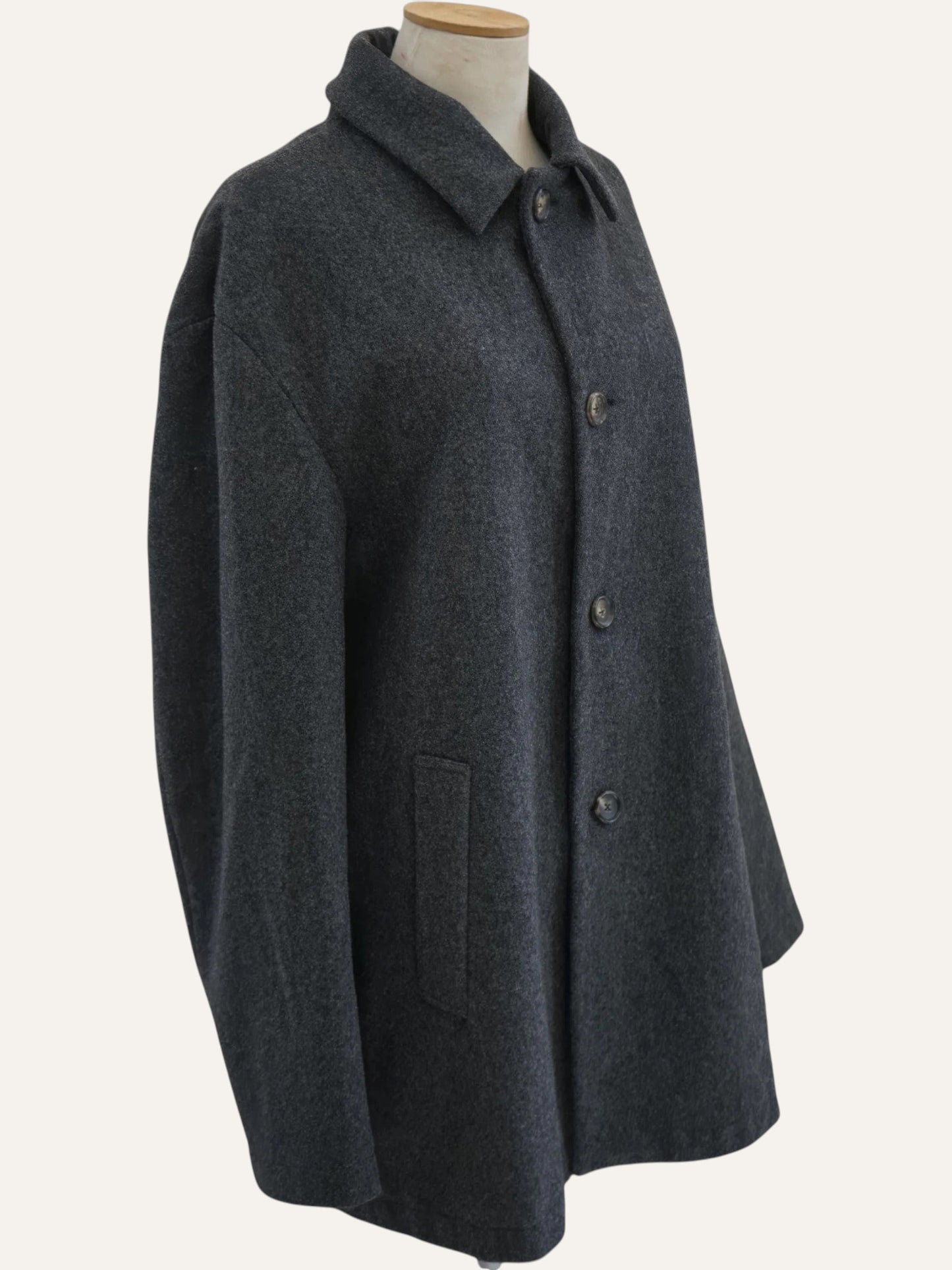 Jil Sander Wool Tweed Coat