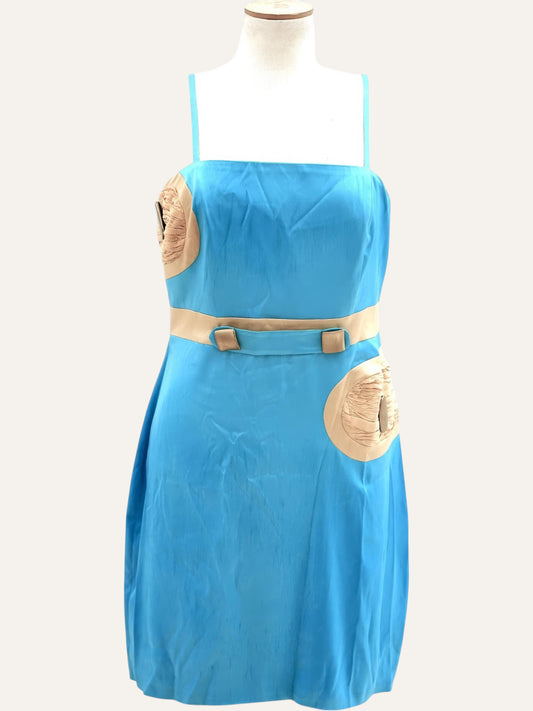 Cocktail Dress with Beige Appliqué