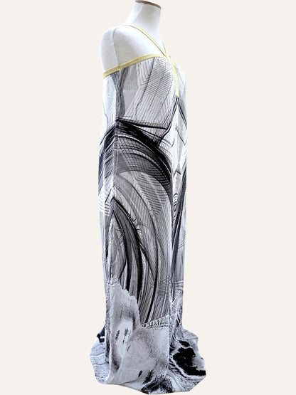 Portami Via Architectural Print Maxi Dress
