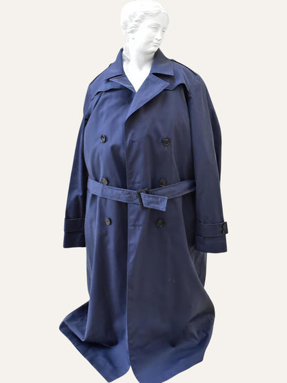 Military Trench Coat in Midnight