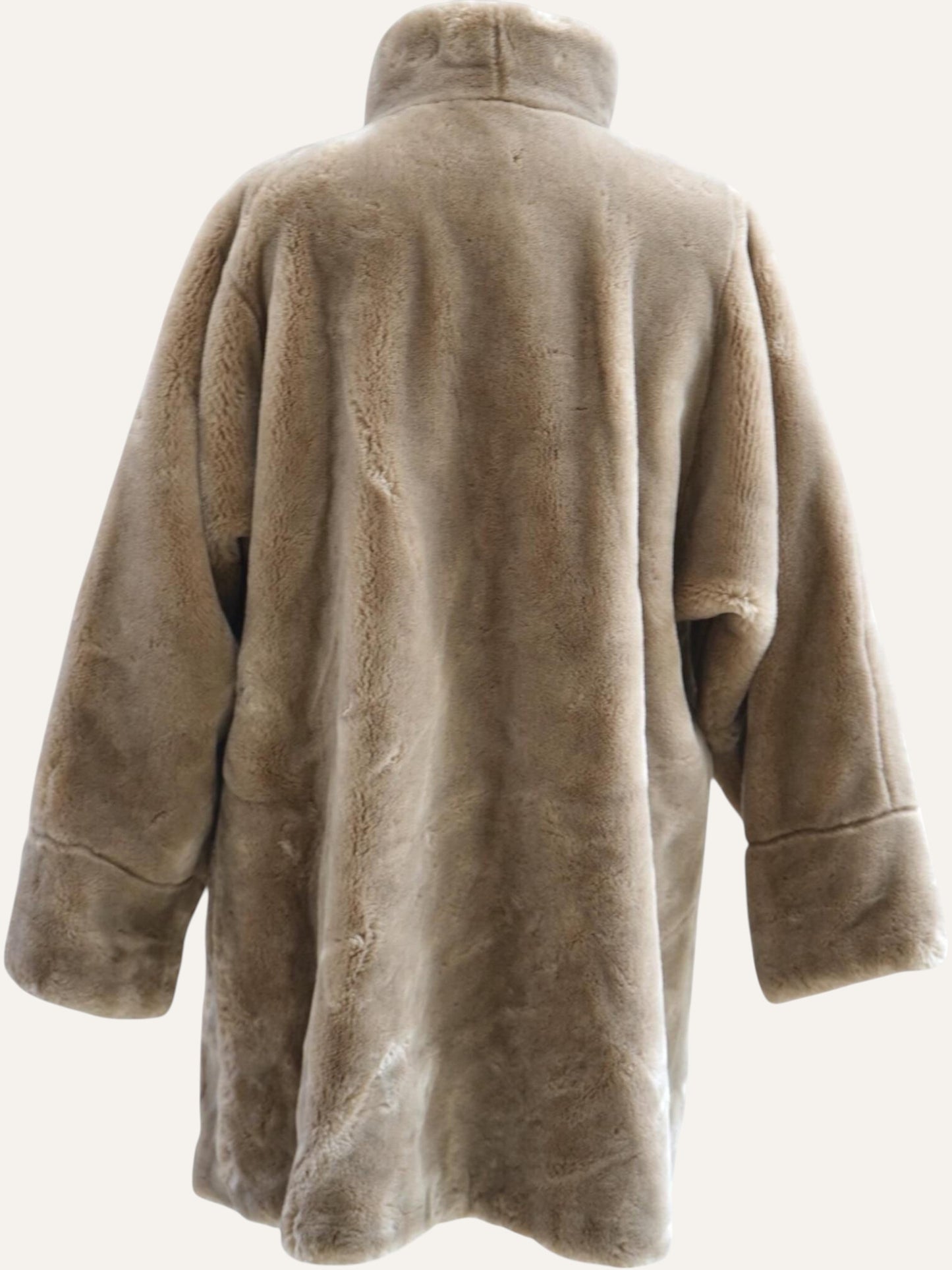 Lucien Daville Paris Sheared Fur Oversized Coat