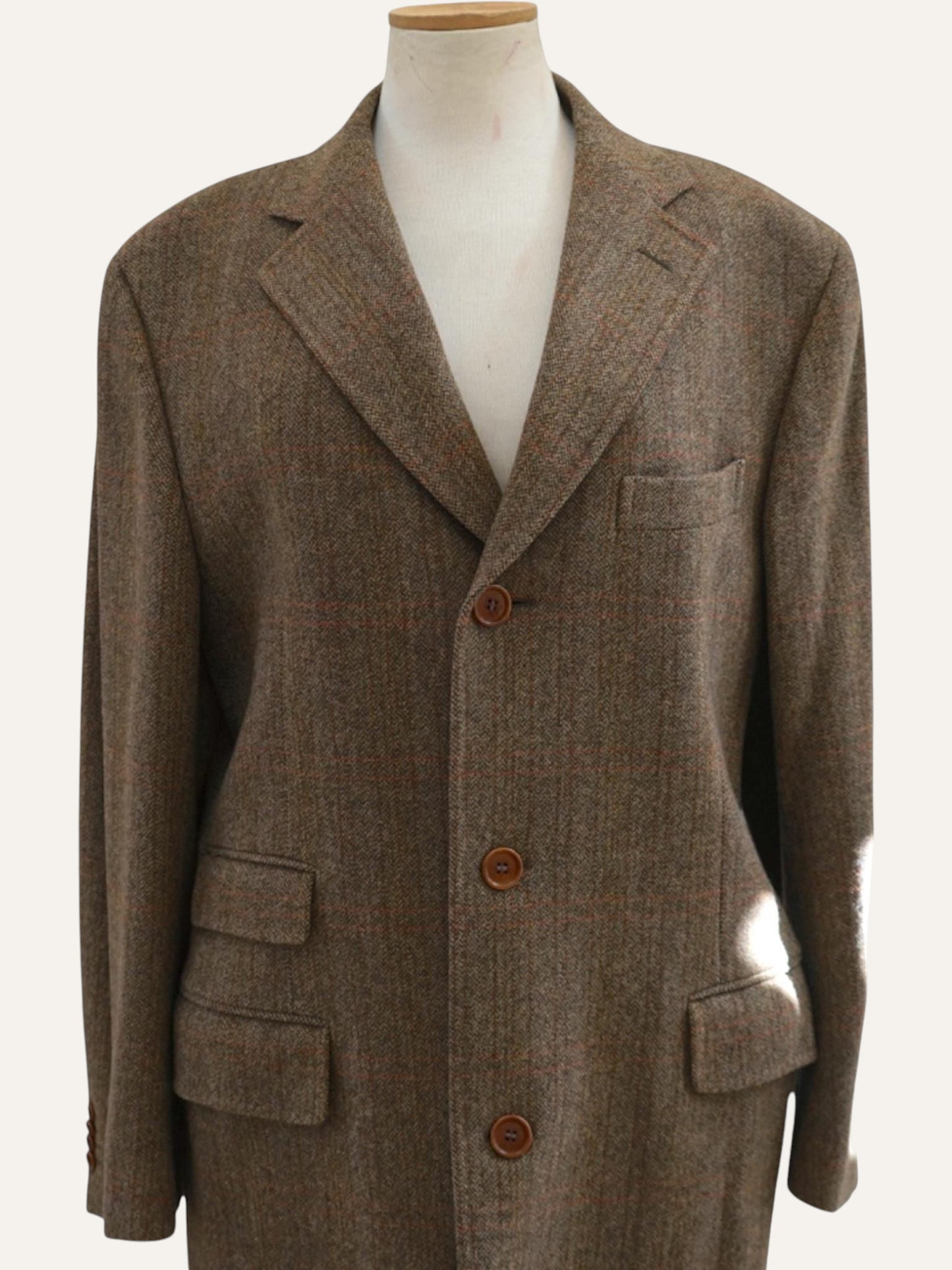 Cantarelli for Brian & Barry Herringbone Tweed Coat