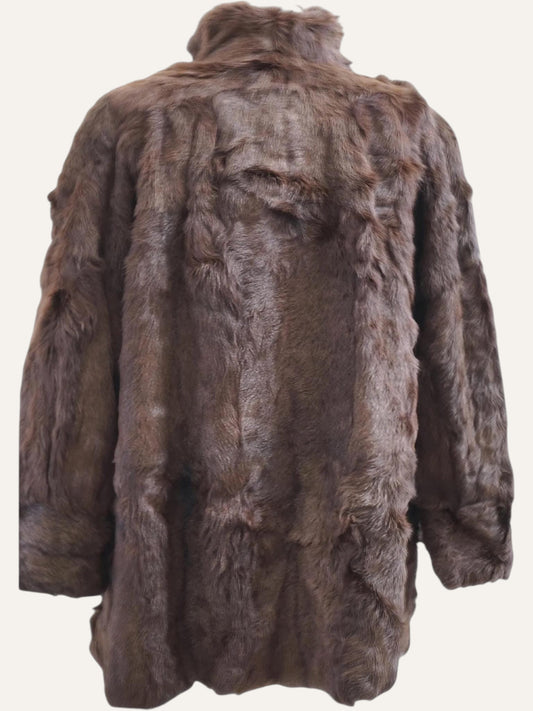 Natural Fur High Neck Coat