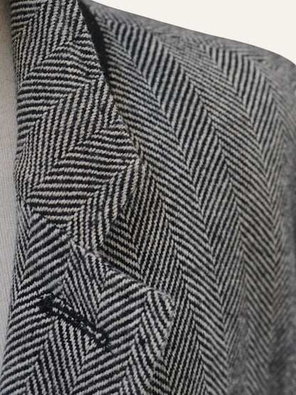 Vintage Wool Herringbone Coat