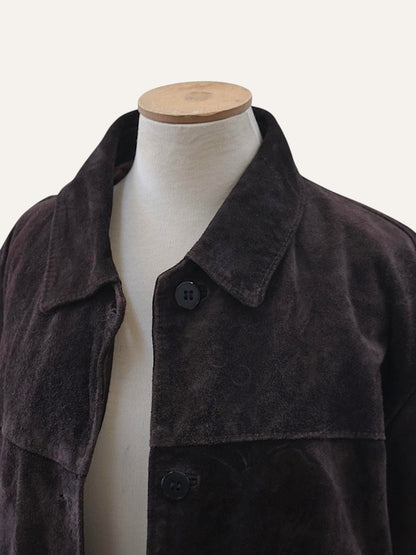 Suede Leather Western-Yoke Jacket