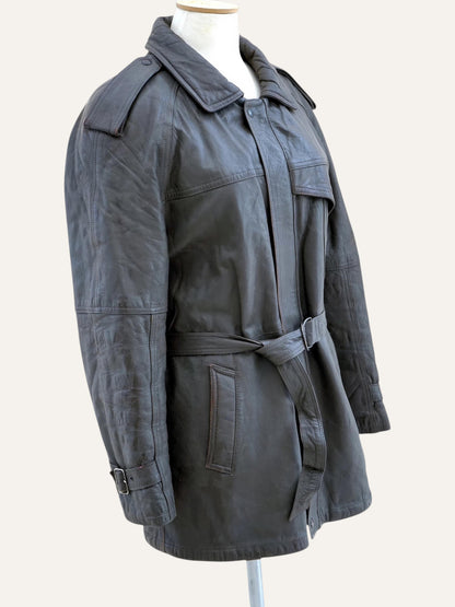 Indios Creazioni Belted Leather Jacket