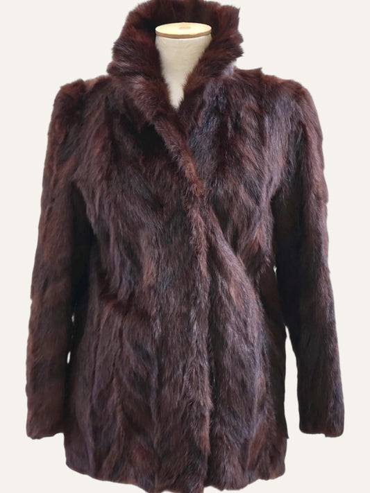 Swing Natural Fur Wrap Coat