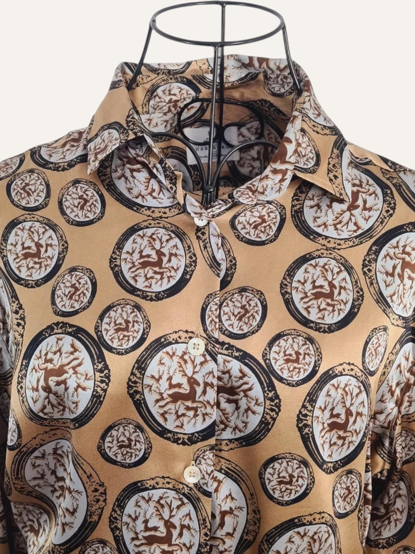Pure Silk Medallion Print Shirt