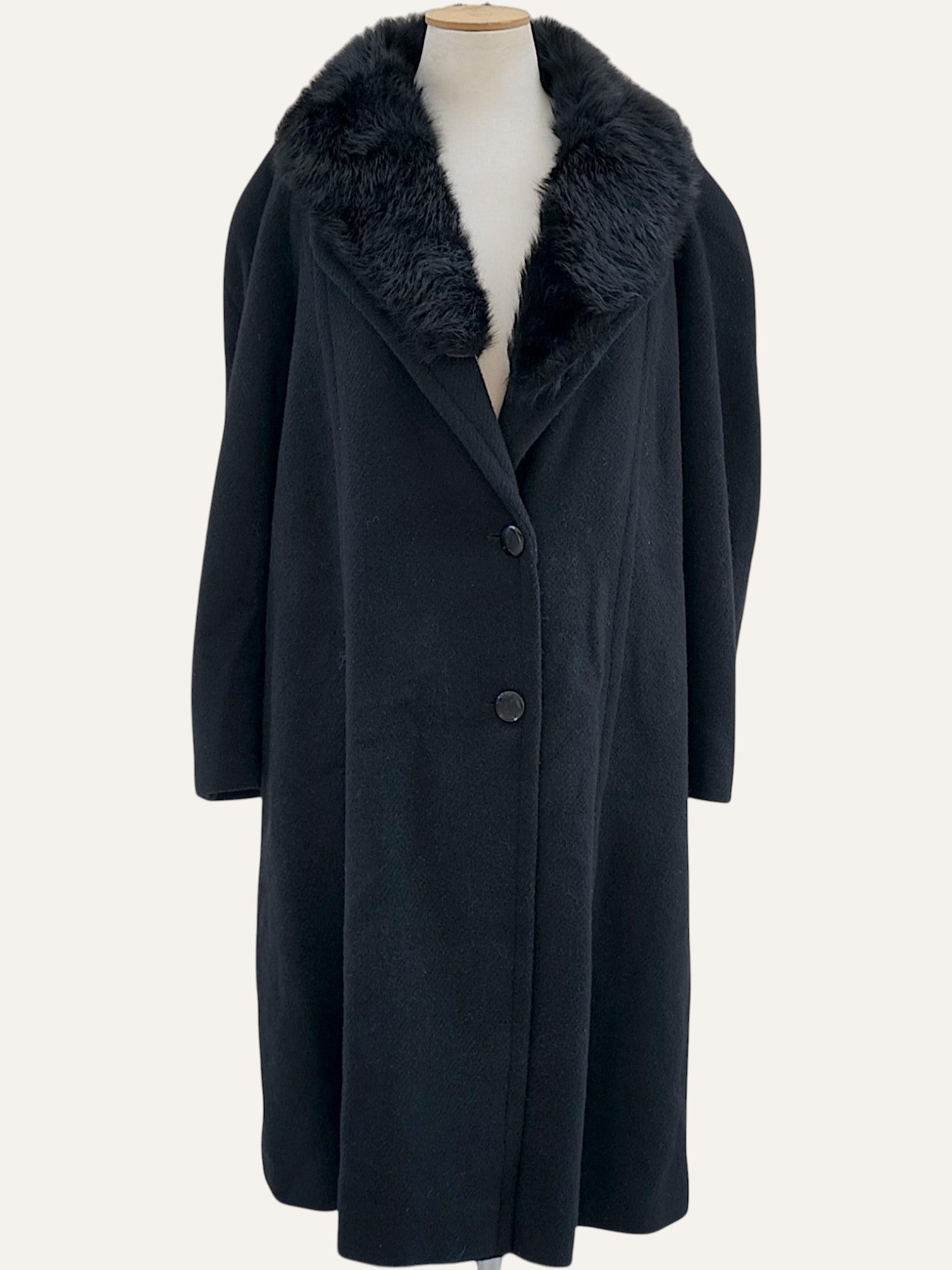 Lancetti vintage wool coat, single-breasted