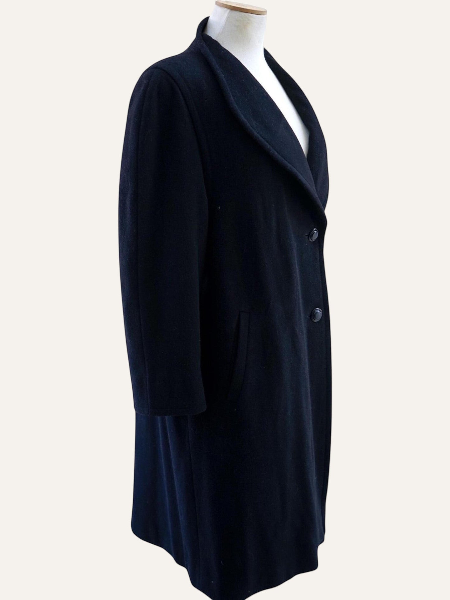 Single Breasted Cashmere & Wool Coat