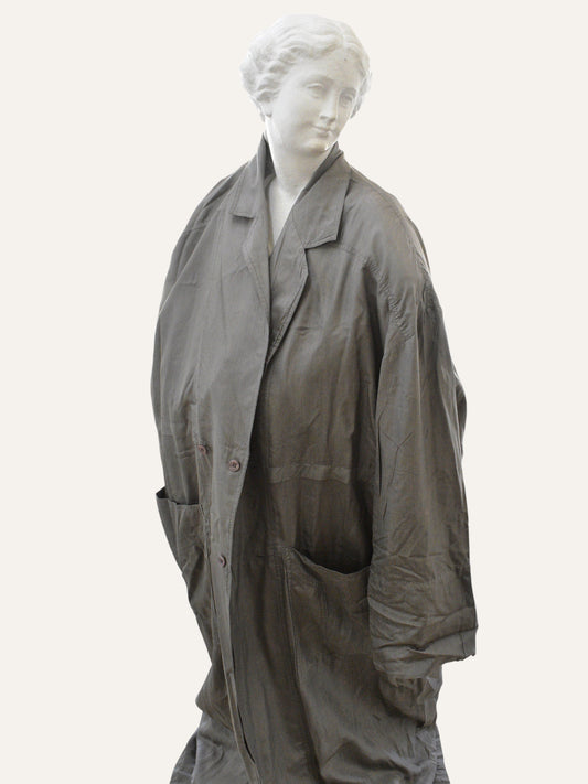 Vintage Pure Silk Maxi Coat