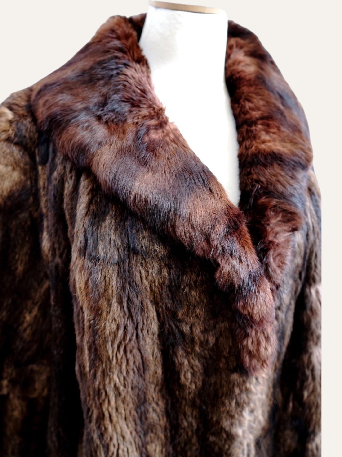 Artisan Dual-Tone Real Fur Swing Coat