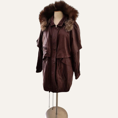 Hooded Leather Jacket