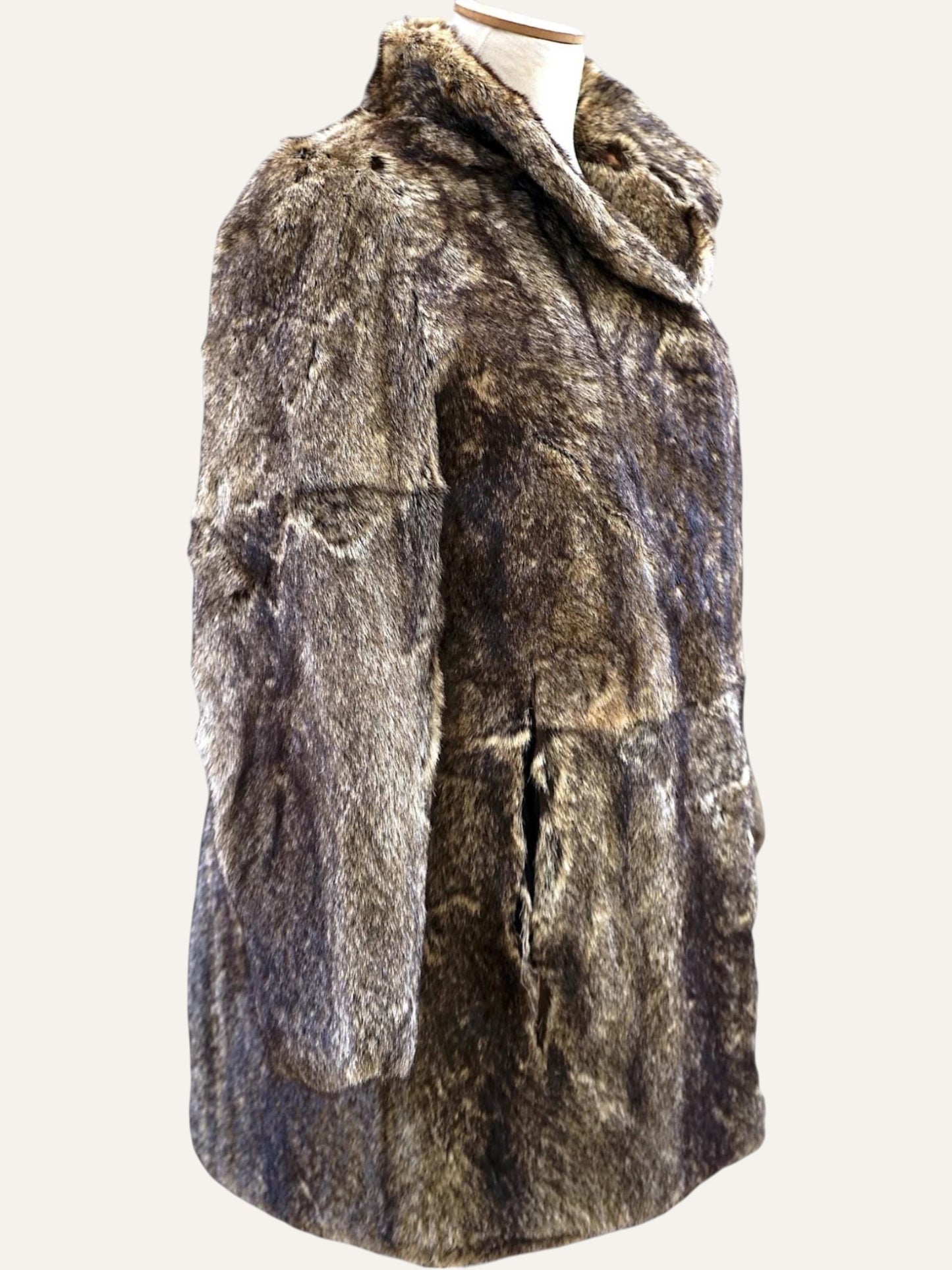 Artisan Long Hair Fur Patchwork Coat