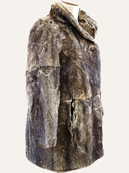 Artisan Long Hair Fur Patchwork Coat