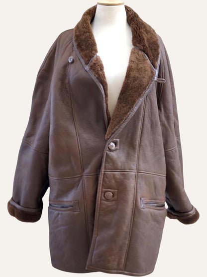 A & B Men's Shearling Coat