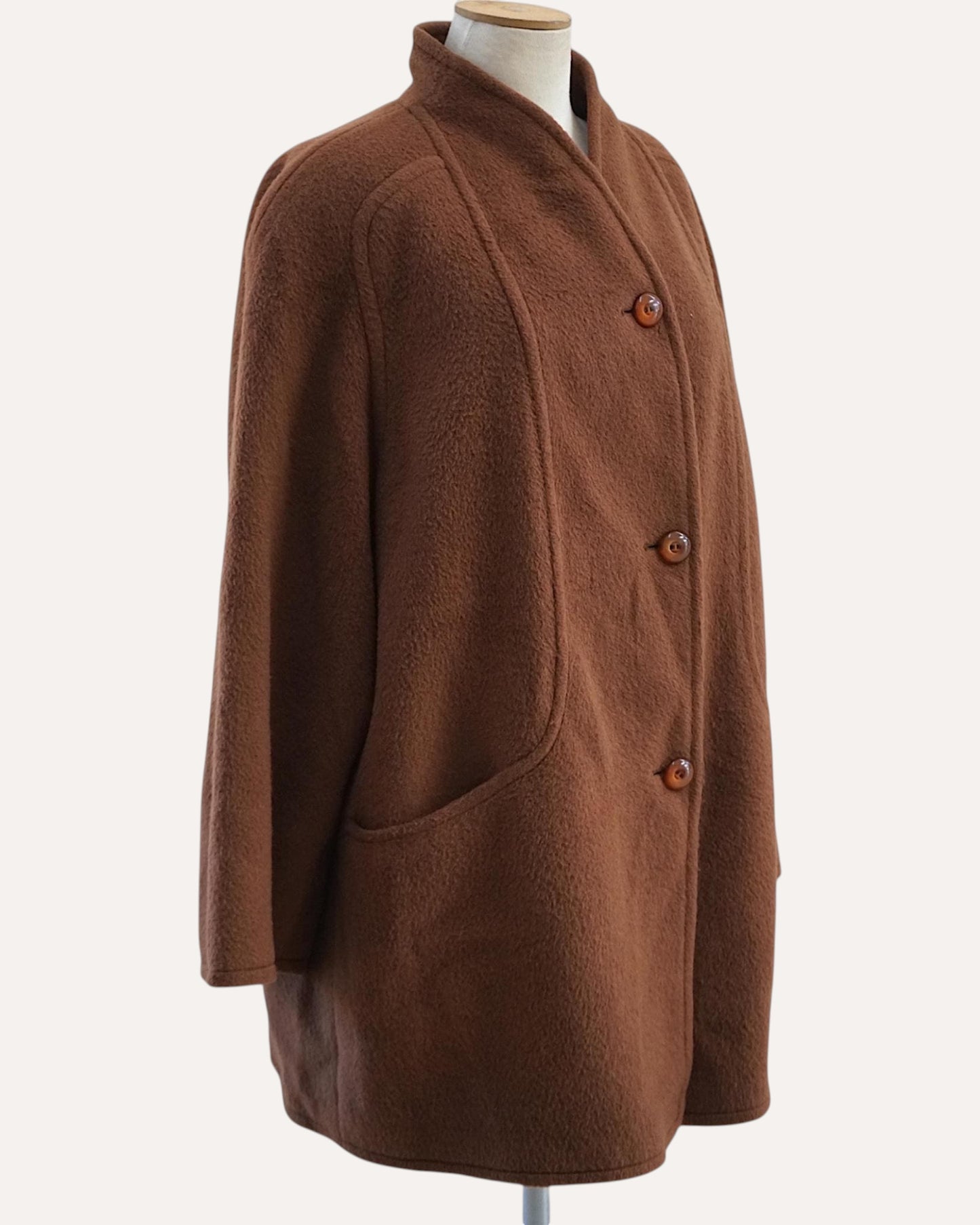 Alpaca mohair wool coat, fabric texture
