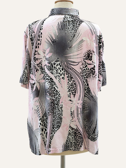 Vintage Tropical Leopard Print Shirt