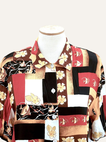 Abstract Short Sleeve Summer Shirt