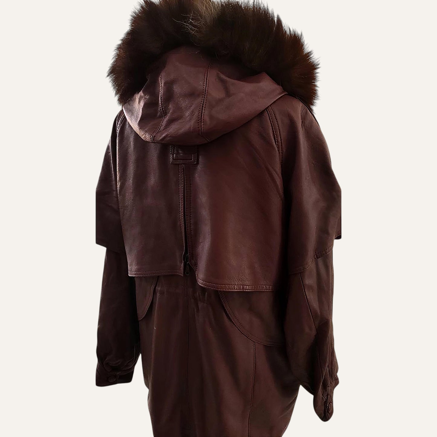Hooded Leather Jacket