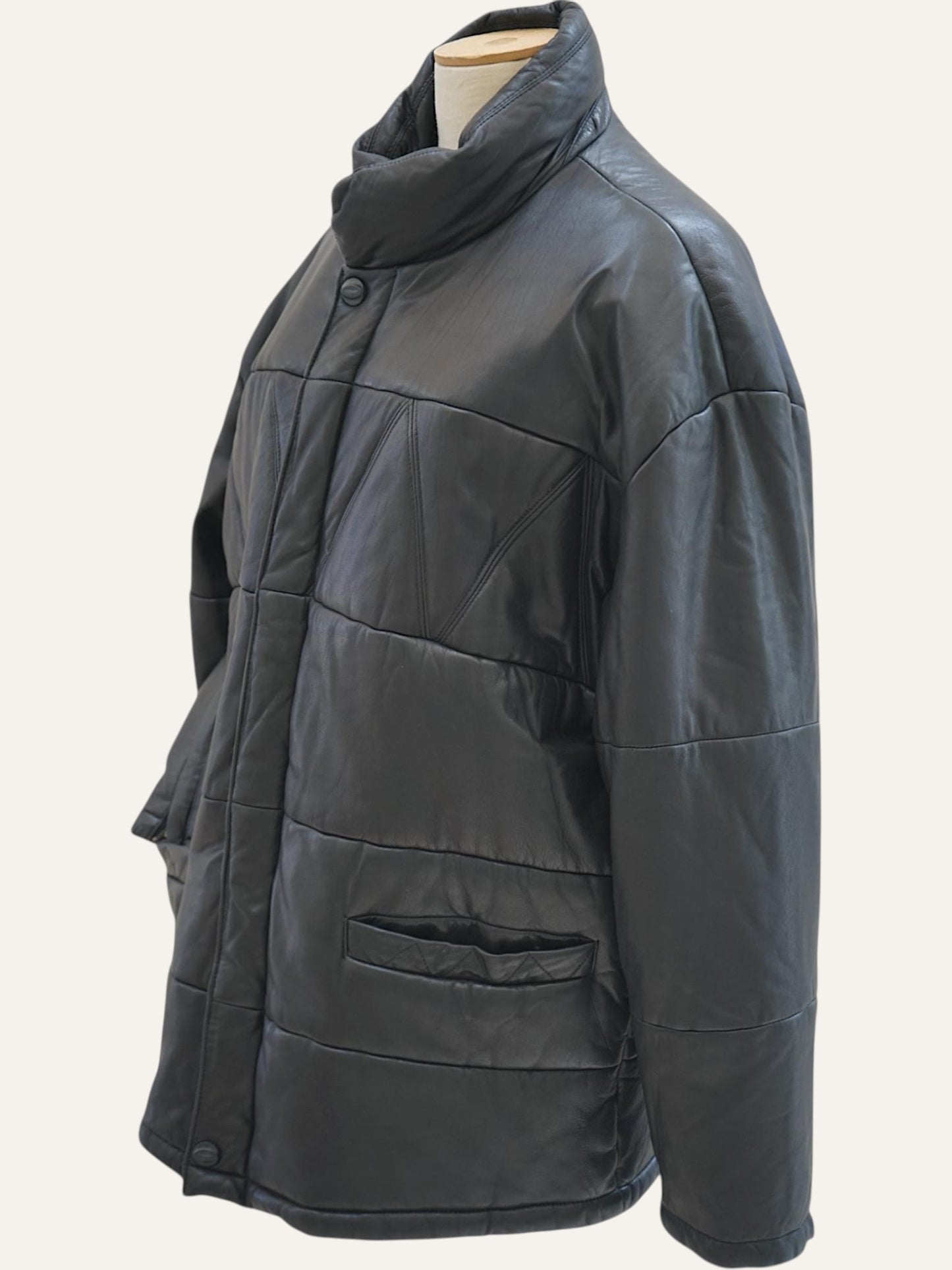 Rosner Aniline Leather Quilted Jacket