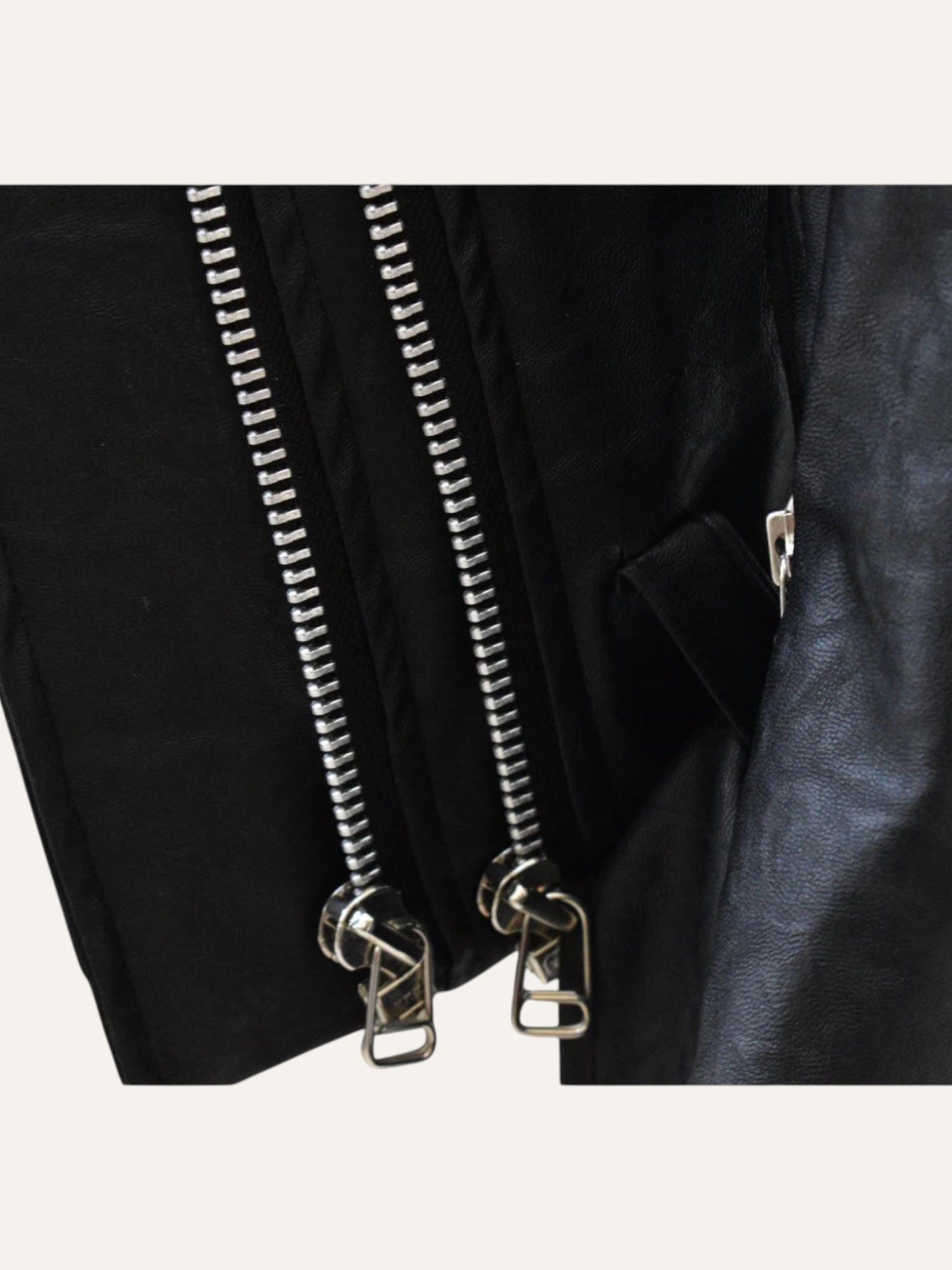 Attachment Biker Leather Jacket
