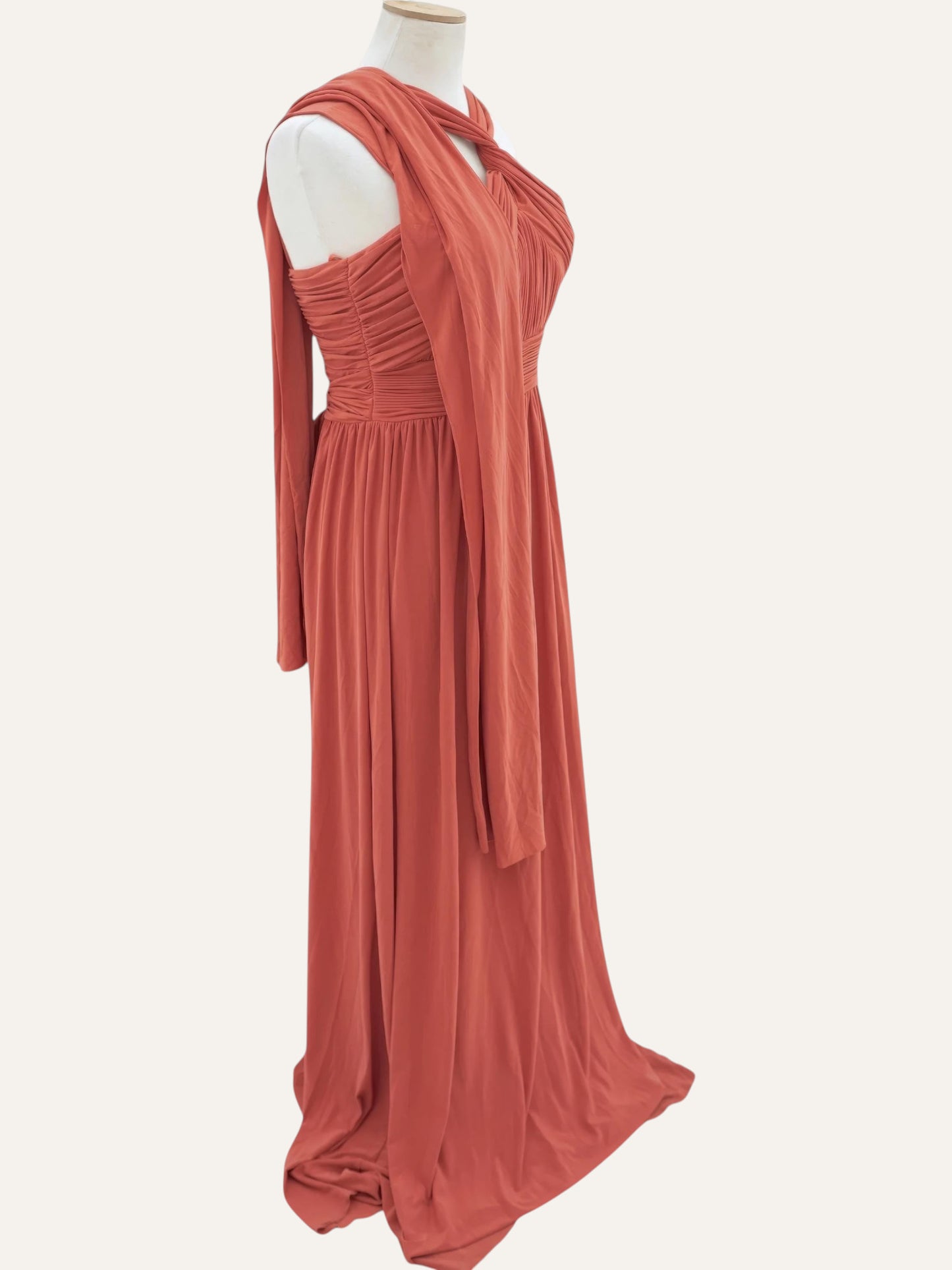 Tangerine Open Back Jersey Dress