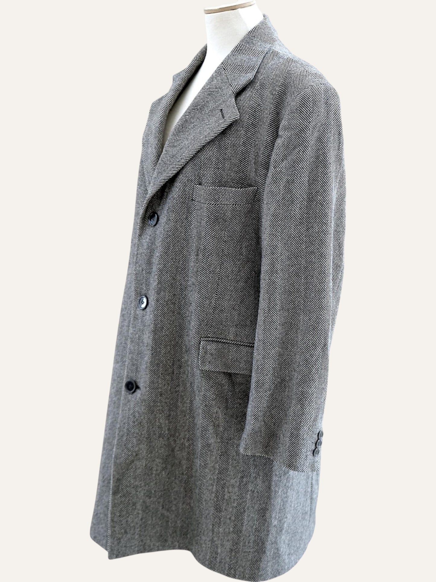 Ethomas Cashmere & Wool Herringbone Coat