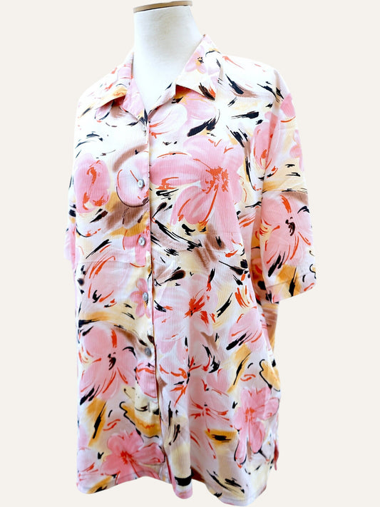 Alia Painterly Floral Blouse