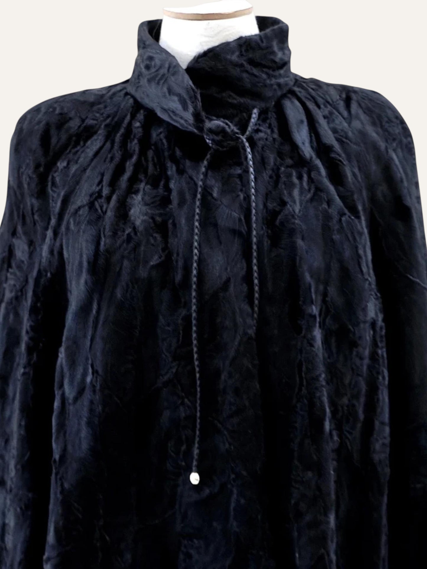 Artisan Crushed Fur Swing Coat