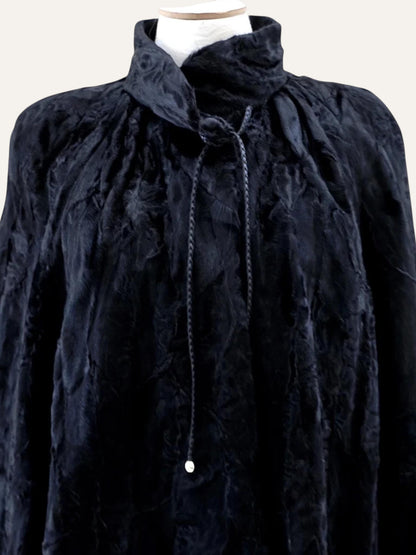 Artisan Crushed Fur Swing Coat