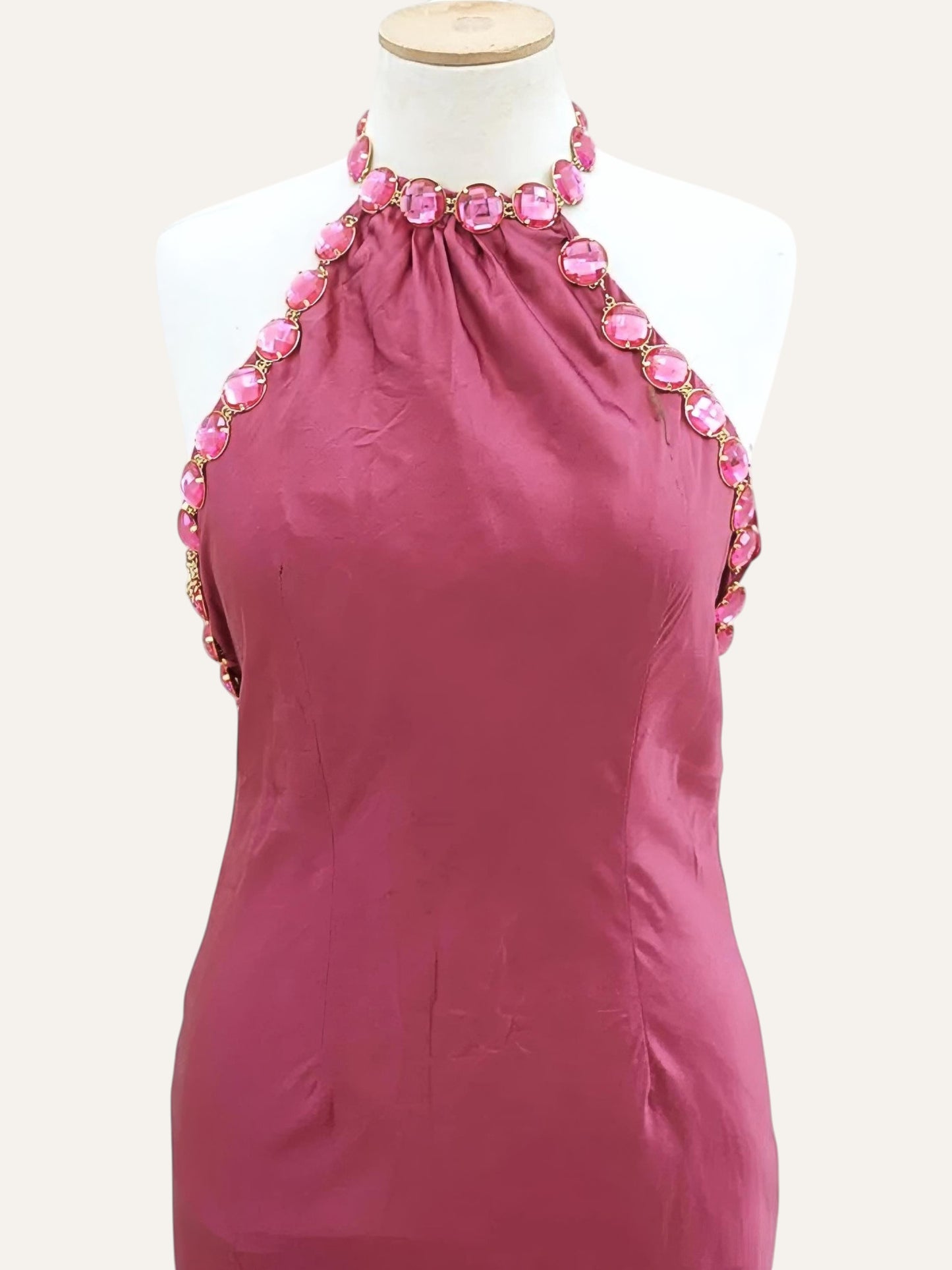 Pure Silk Halter Mermaid Gown