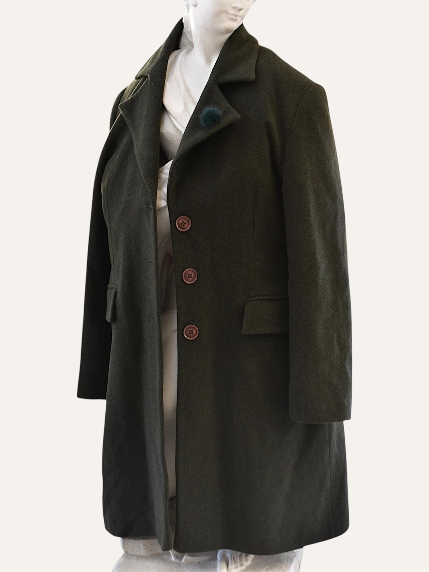 Davina Couture Wool Blend Coat