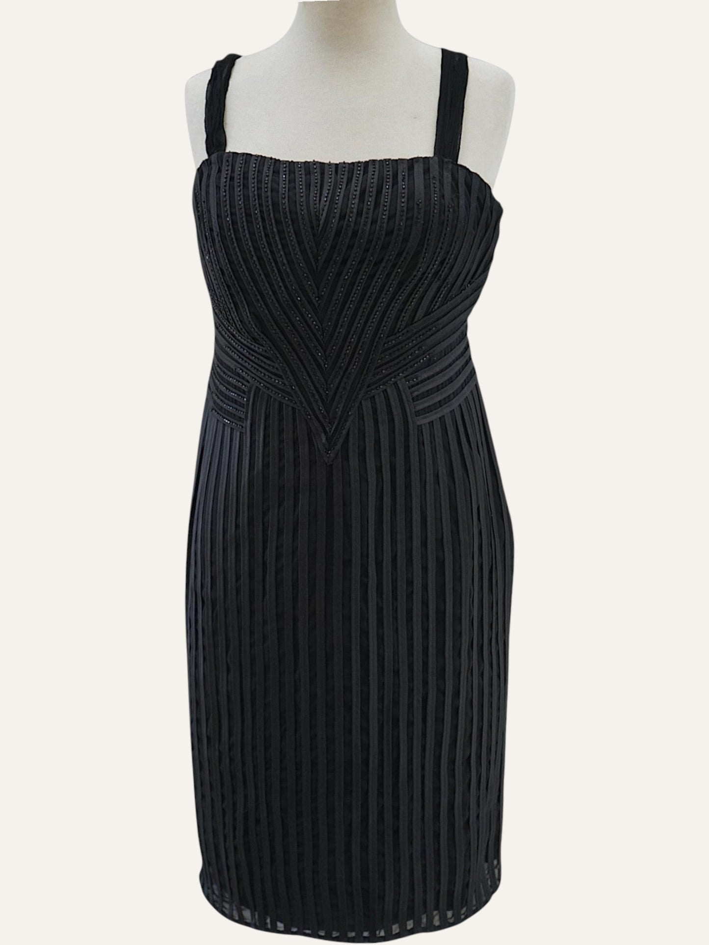 Detlef Mandel Avantgarde Pleated Crystal Strap Dress