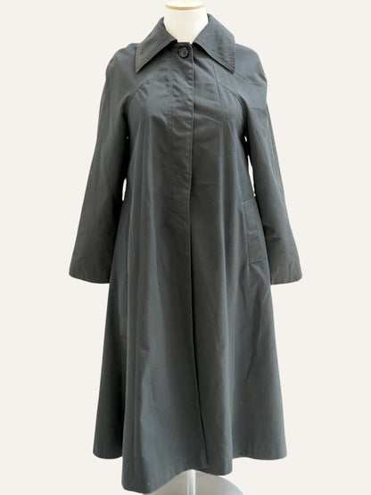 Raglan A-Line Flared Trench Coat