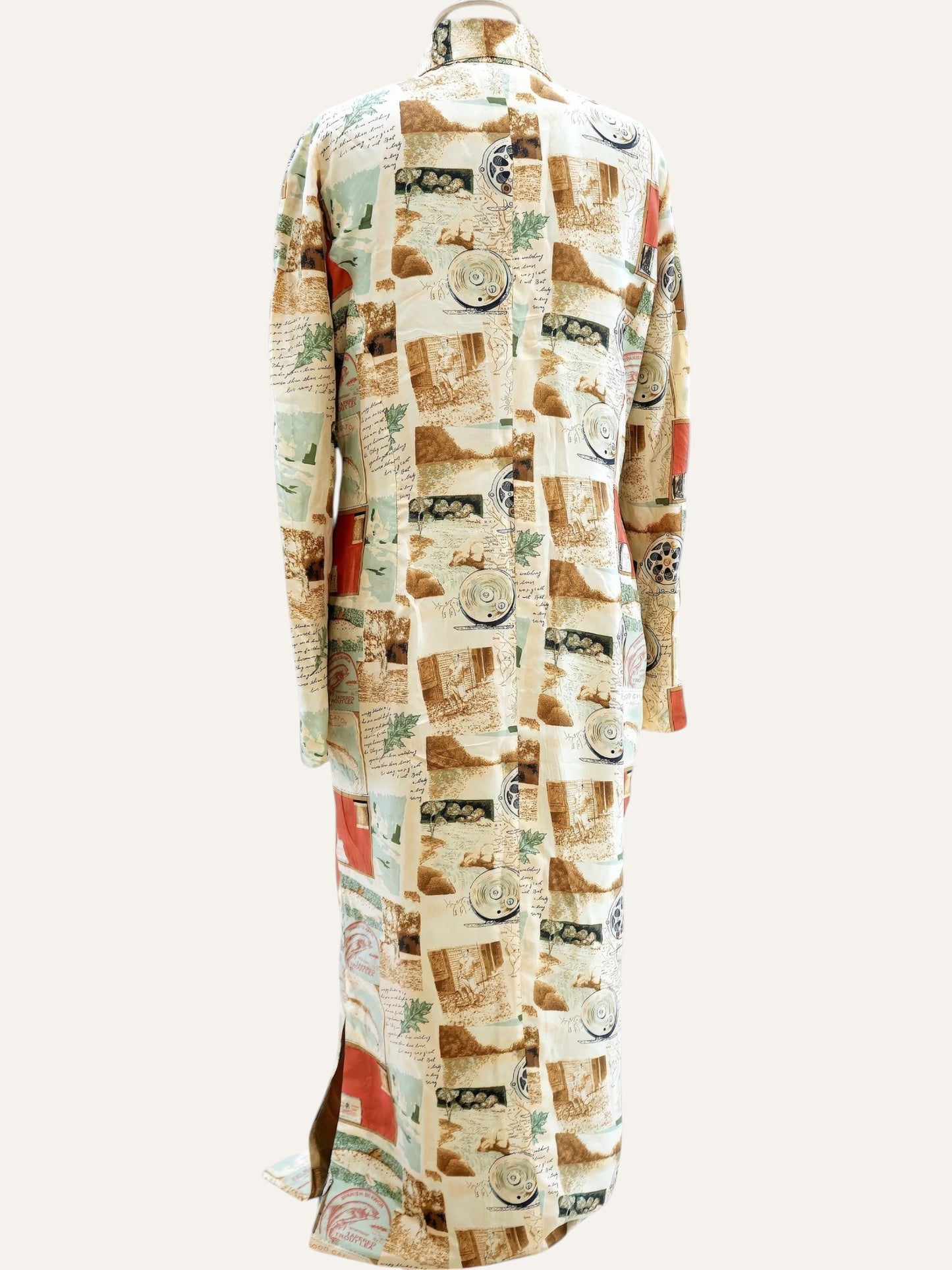 Tailor Made Cinematic Print Silk Maxi Dress