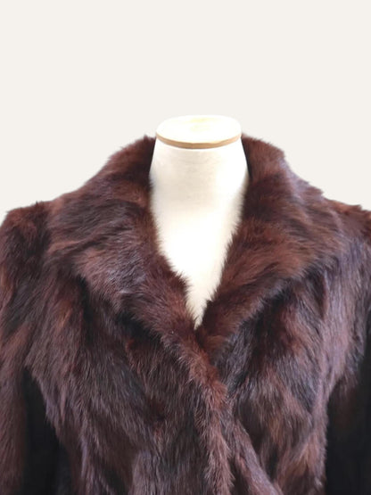 Swing Natural Fur Wrap Coat